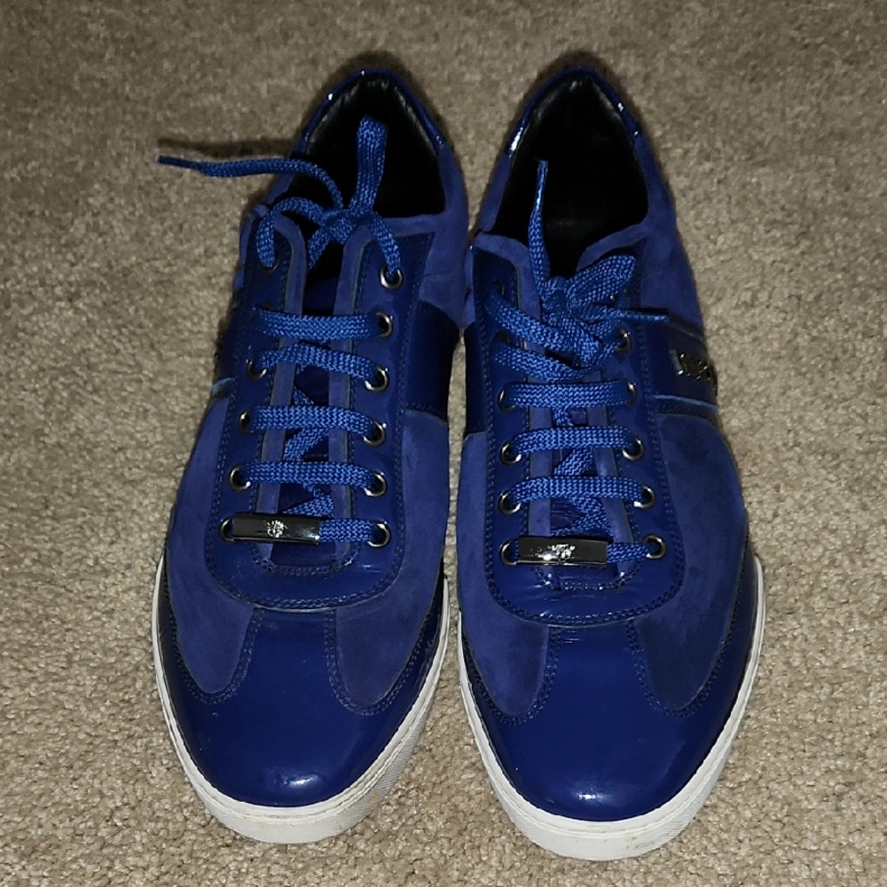 Used Versace Men's Blue Sneakers